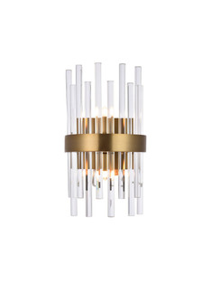Dallas Two Light Wall Sconce in gold and Clear (173|3000W8G)