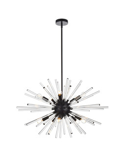 Sienna Ten Light Pendant in black (173|2502D32BK)