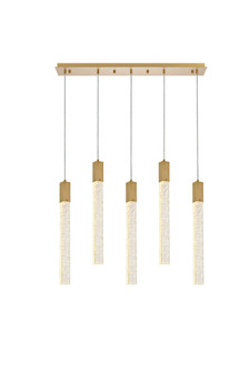 Weston Five Light Pendant in Satin Gold (173|2066S36SG)