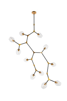 Cavoli 11 Light Pendant in Light Antique Brass and Flat Black (173|1712G73LAB)