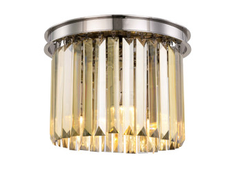 Sydney Three Light Flush Mount in Polished Nickel (173|1238F12PNGTRC)