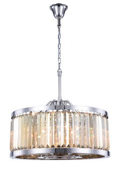 Chelsea Eight Light Chandelier in Polished Nickel (173|1233D28PNGTRC)