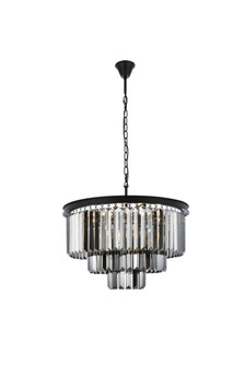 Sydney Nine Light Chandelier in Matte Black (173|1231D26MBSSRC)