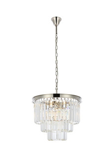 Sydney Nine Light Chandelier in Polished nickel (173|1231D20PNRC)
