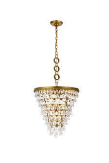 Nordic Five Light Pendant in Brass and Clear (173|1219D18BRRC)