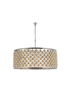 Madison Ten Light Chandelier in Polished Nickel (173|1214G43PNGTRC)