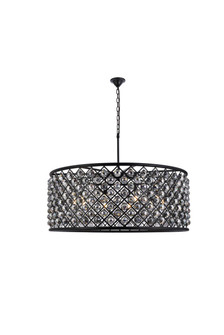 Madison Ten Light Chandelier in Matte Black (173|1214G43MBSSRC)
