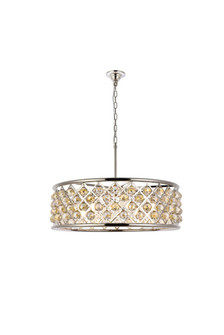 Madison Eight Light Chandelier in Polished Nickel (173|1214D32PNGTRC)
