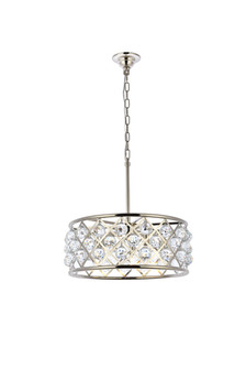 Madison Five Light Chandelier in Polished Nickel (173|1214D20PNRC)