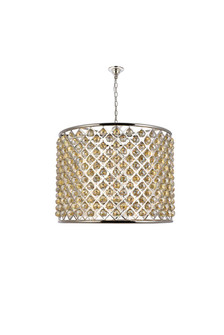Madison 12 Light Chandelier in Polished nickel (173|1206D35PNGTRC)