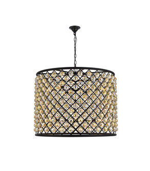Madison 12 Light Chandelier in Matte Black (173|1206D35MBGTRC)
