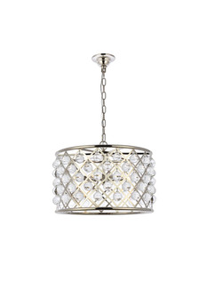 Madison Six Light Pendant in Polished nickel (173|1204D20PNRC)