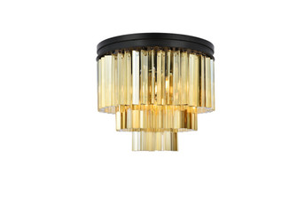 Sydney Nine Light Flush Mount in Matte Black (173|1201F20MBGTRC)
