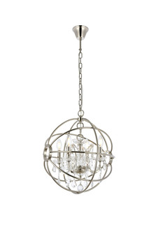 Geneva Four Light Pendant in Polished nickel (173|1130D17PNRC)