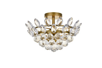 Emilia Three Light Flush Mount in Brass (173|1105F14BR)