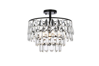 Mila Three Light Flush Mount in black (173|1103F16BK)