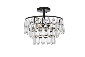 Mila Three Light Flush Mount in black (173|1103F14BK)