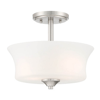 Bronson Two Light Semi-Flush Mount in Brushed Nickel (43|D278MSFBN)