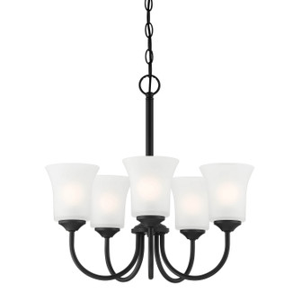 Bronson Five Light Chandelier in Matte Black (43|D278M5CHMB)