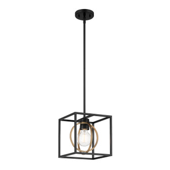 Kew Gardens One Light Pendant Convertible in Matte Black (43|D276M8PMB)