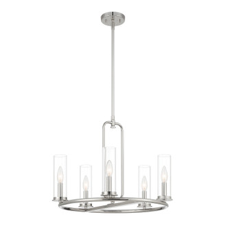 Hudson Heights Five Light Chandelier in Polished Nickel (43|D268C5CHPN)