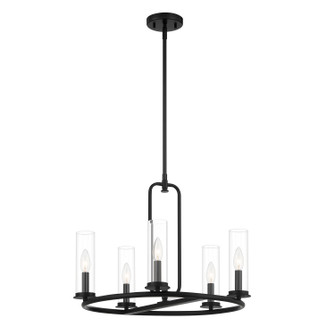 Hudson Heights Five Light Chandelier in Matte Black (43|D268C5CHMB)