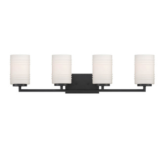 Leavenworth Four Light Vanity in Matte Black (43|D257M4BMB)