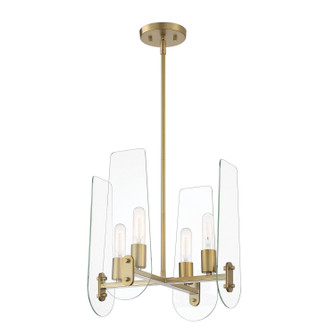 Bergen Beach Four Light Chandelier in Brushed Gold (43|D256M4CHBG)