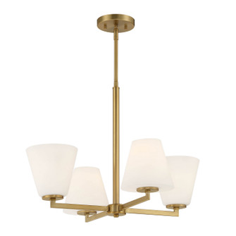 Palmyra Four Light Chandelier in Brushed Gold (43|D255M4CHBG)