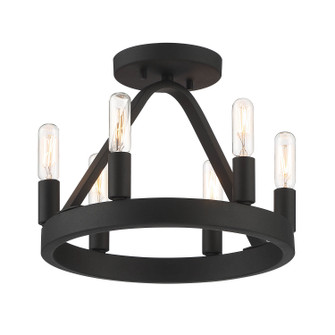 Carousel Six Light Semi Flush Mount in Black (43|D254CSFBK)