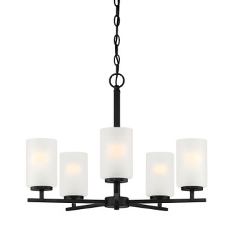 Carmine Five Light Chandelier in Matte Black (43|D239M5CHMB)