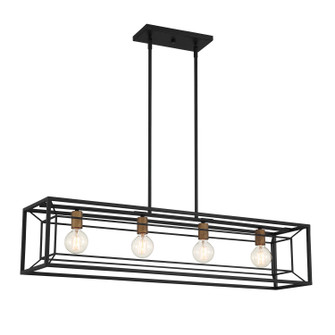 Within Four Light Island Pendant in Matte Black (43|D237MISMB)