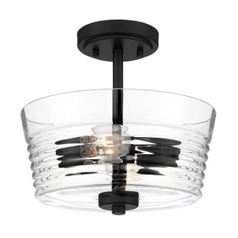 Ingo Two Light Semi-Flush Mount in Matte Black (43|D230MSFMB)