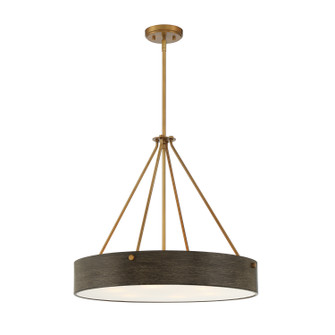 Erba Six Light Pendant in Old Satin Brass (43|D228M24POSB)