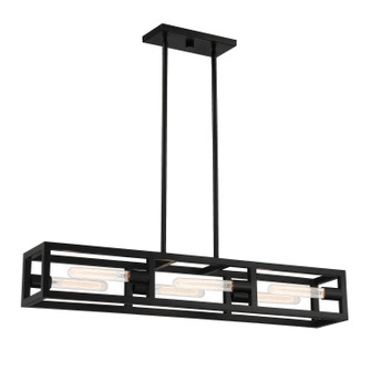 Urban Oasis Six Light Island Pendant in Matte Black (43|D224MISMB)