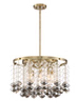 Villa Rose Eight Light Chandelier in Brushed Gold (43|D208C8CHBG)