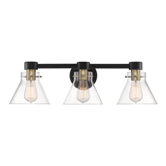 Willow Creek Three Light Bath Bar Vanity in Matte Black (43|D204M3BMB)