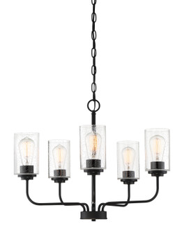 Logan Five Light Chandelier in Matte Black (43|96485MB)