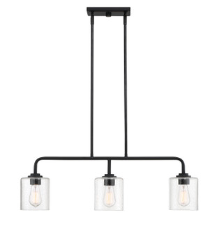 Logan Three Light Island Pendant in Matte Black (43|96438MB)