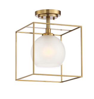 Cowen One Light Semi-Flushmount in Brushed Gold (43|94511BG)