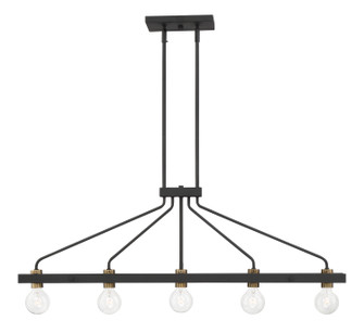 Ravella Five Light Island Chandelier in Black (43|94238BK)