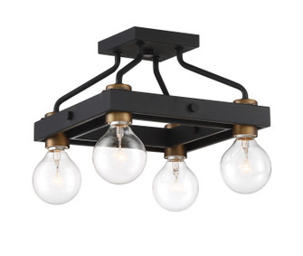 Ravella Four Light Semi-Flush Mount in Black (43|94211BK)