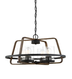 Ryder Four Light Chandelier in Forged Black (43|93584FB)