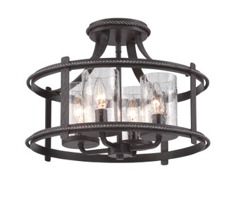 Palencia Four Light Semi-Flush Mount in Artisan Pardo Wash (43|87511APW)