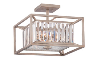 Linares Three Light Semi-Flush Mount in Aged Platinum (43|87411AP)