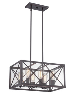 High Line Six Light Chandelier in Satin Bronze (43|87386SB)