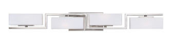 Meridian Four Light Bath Bar in Satin Platinum (43|6714SP)