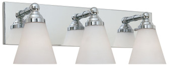 Hudson Three Light Bath Bar in Chrome (43|6493CH)