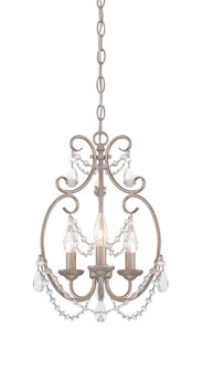 Dahlia Three Light Mini Chandelier in Aged Platinum (43|6205AP)