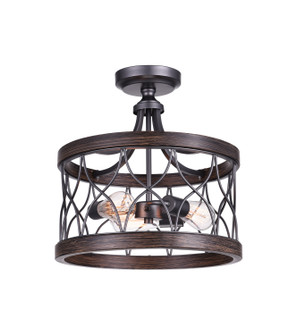 Amazon Three Light Semi-Flush Mount in Gun Metal (401|9966C163242)